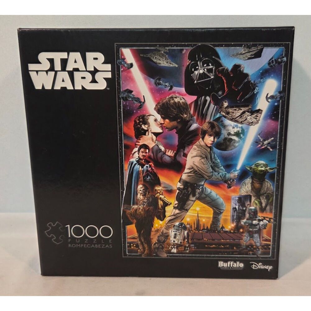 Star Wars 1000 Piece Puzzle Buffalo Games Disney Photomosaic - unopened